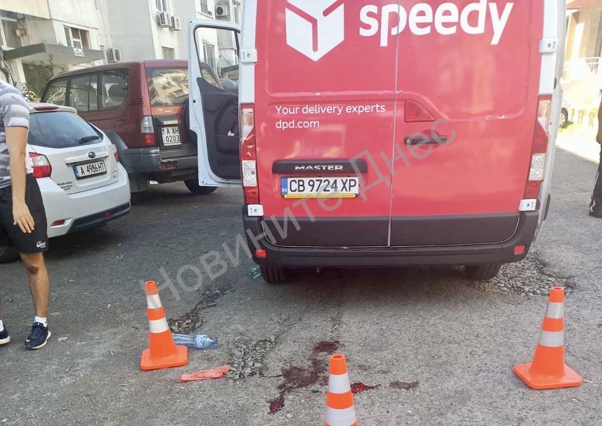 Пешеходка в тежко състояние след инцидент с бус на куриерска фирма Speedy в Бургас
