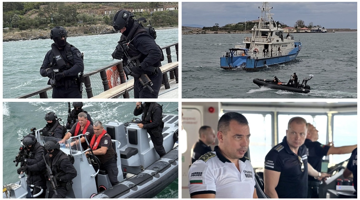 Гранична полиция с мащабно учение по защита на морската граница(снимки)