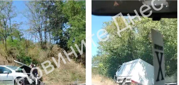 Извънредно! Катастрофа на пътя Средец – Бургас, два автомобила са извън пътя (ВИДЕО)