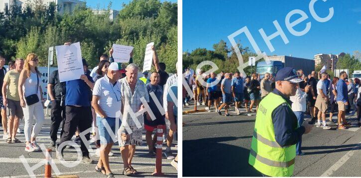 Жители на Свети Влас затвориха пътя Бургас–Варна – организират протест заради пречиствателната станция (СНИМКИ и ВИДЕО)