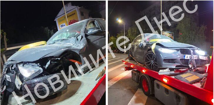 Първо в „Новините Днес“: Тежка катастрофа в центъра на Бургас, BMW се заби зверски в гараж (ВИДЕО и СНИМКИ)