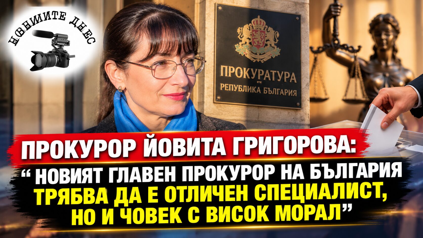 Прокурор Йовита Григорова: “Новият главен прокурор на България трябва да е отличен специалист, но и човек с висок морал”