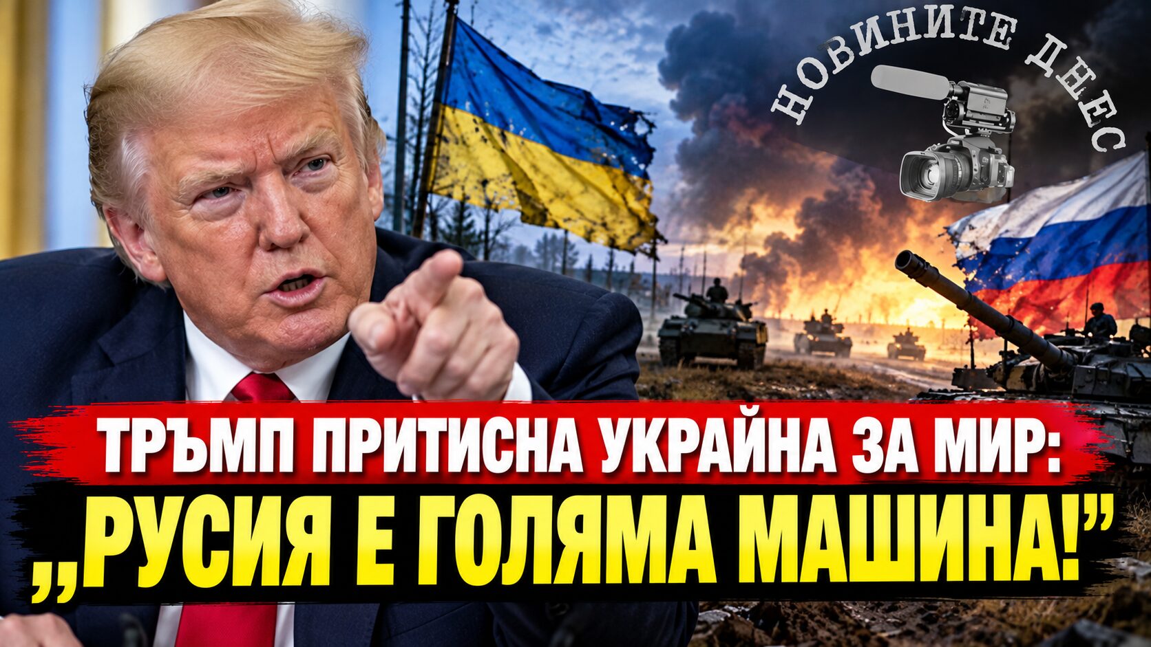 Тръмп притисна Украйна за мир: „Русия е голяма машина!“ (ВИДЕО)